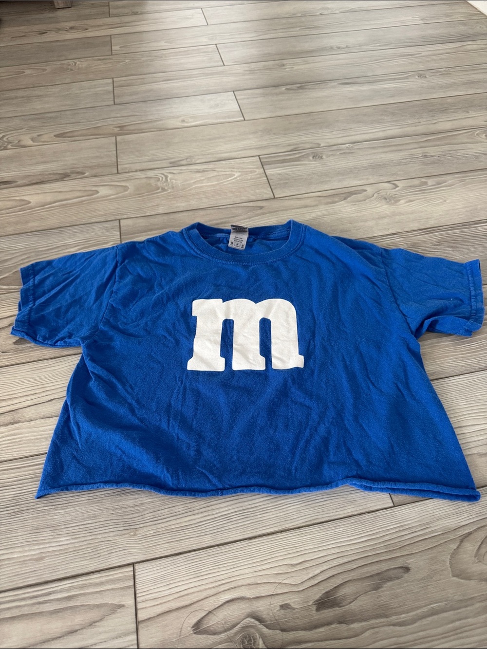 Blue Kids Graphic T-Shirt with White 'm' Logo